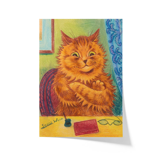 Portrait of a Literary Orange Cat | Louis Wain | 20th Century