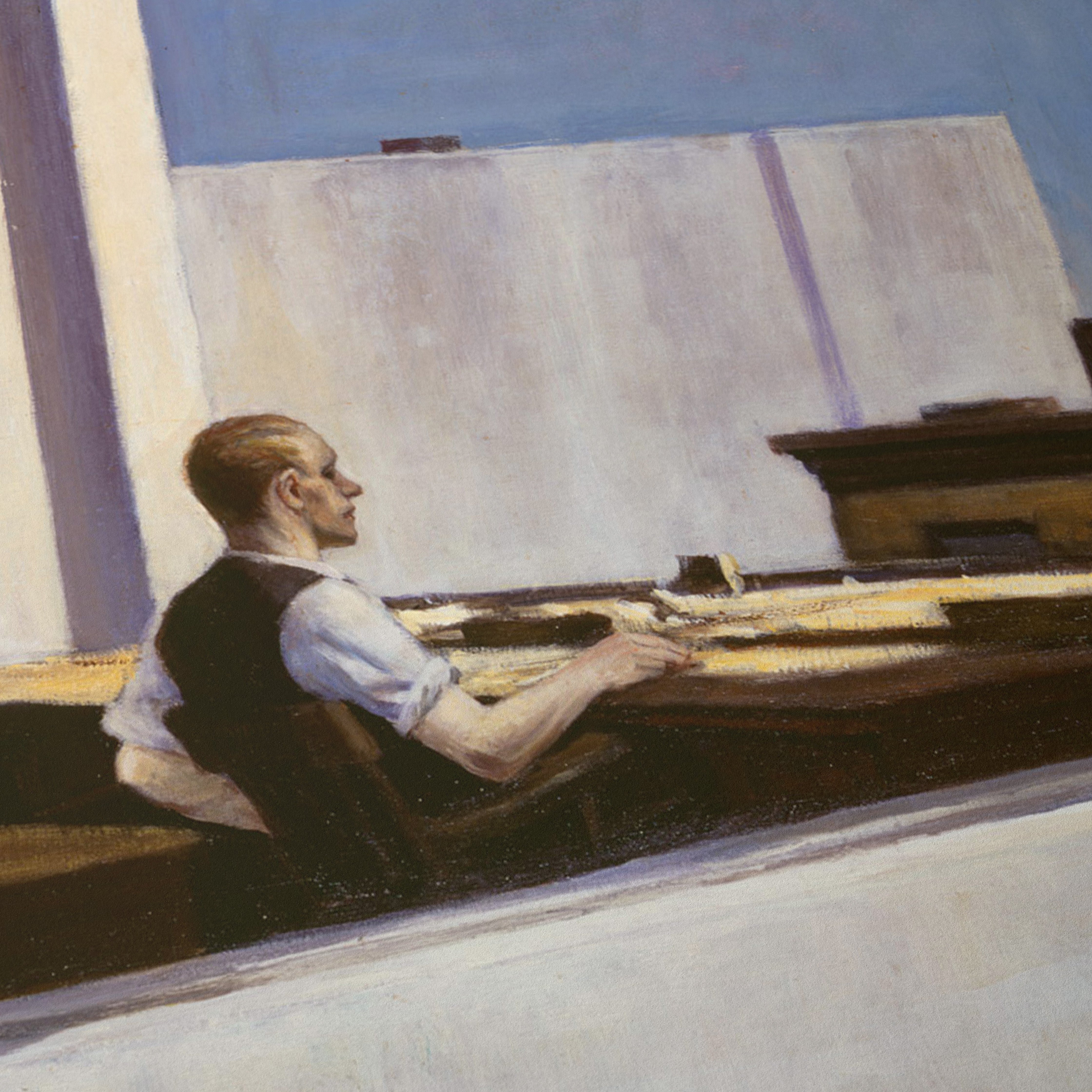 Edward Hopper Office In A Small hot City 1953, Canvas Wall Art Home Decor