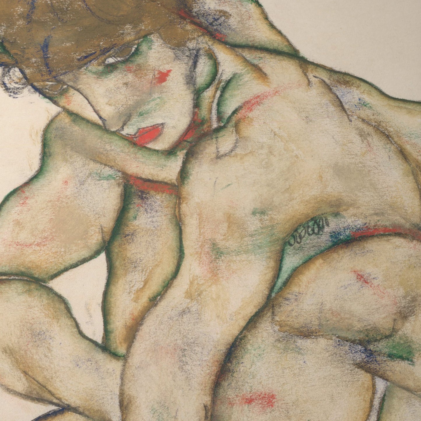 Crouching Nude Girl | Egon Schiele | 1918