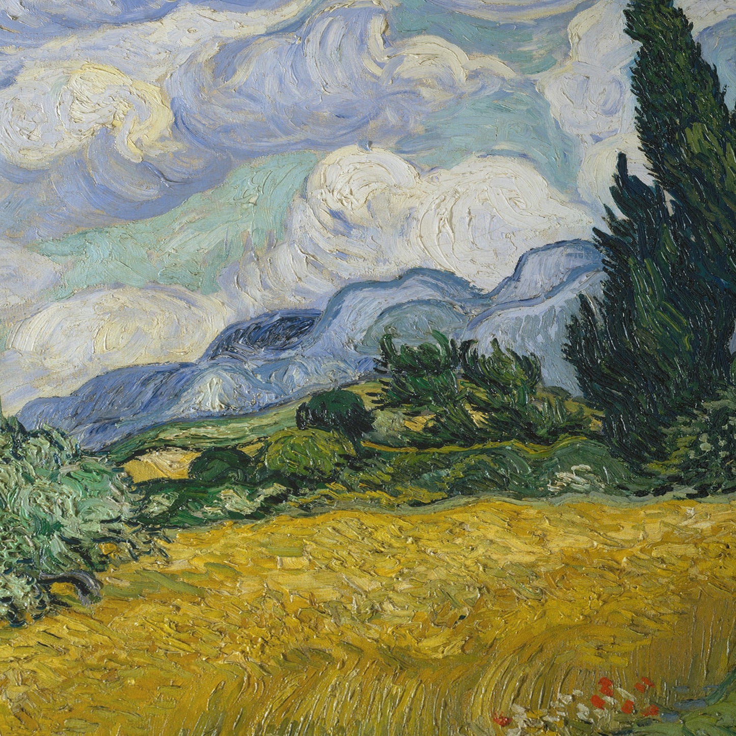 Wheat Field with Cypresses | Vincent van Gogh | 1889