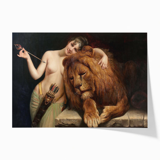 The Goddess Diana with a Lion | Angelo Graf von Courten | 1848