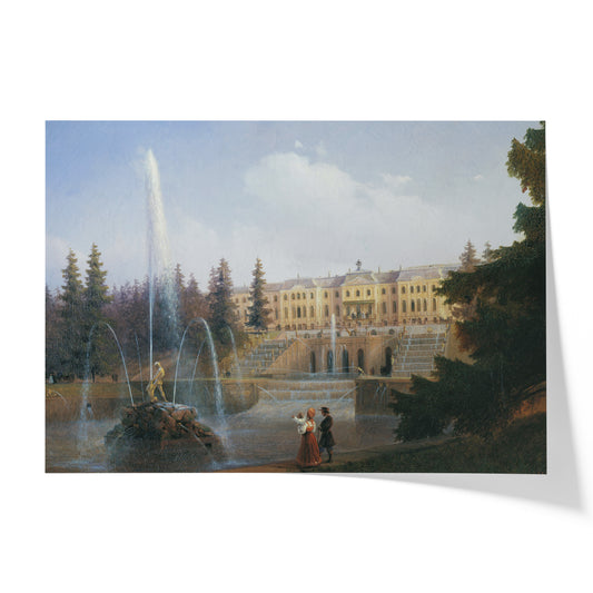 View of a Fountain and Peterhof Palace | Ivan Aivazovsky | 1837