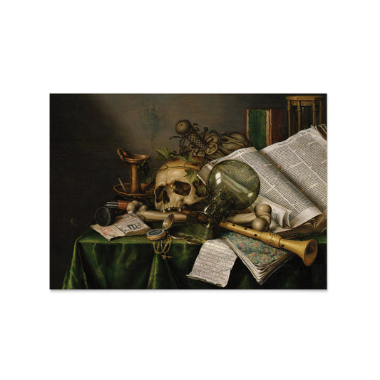 Vanitas. Still Life with Books, Manuscripts and a Skull | Edward Collier | 1663