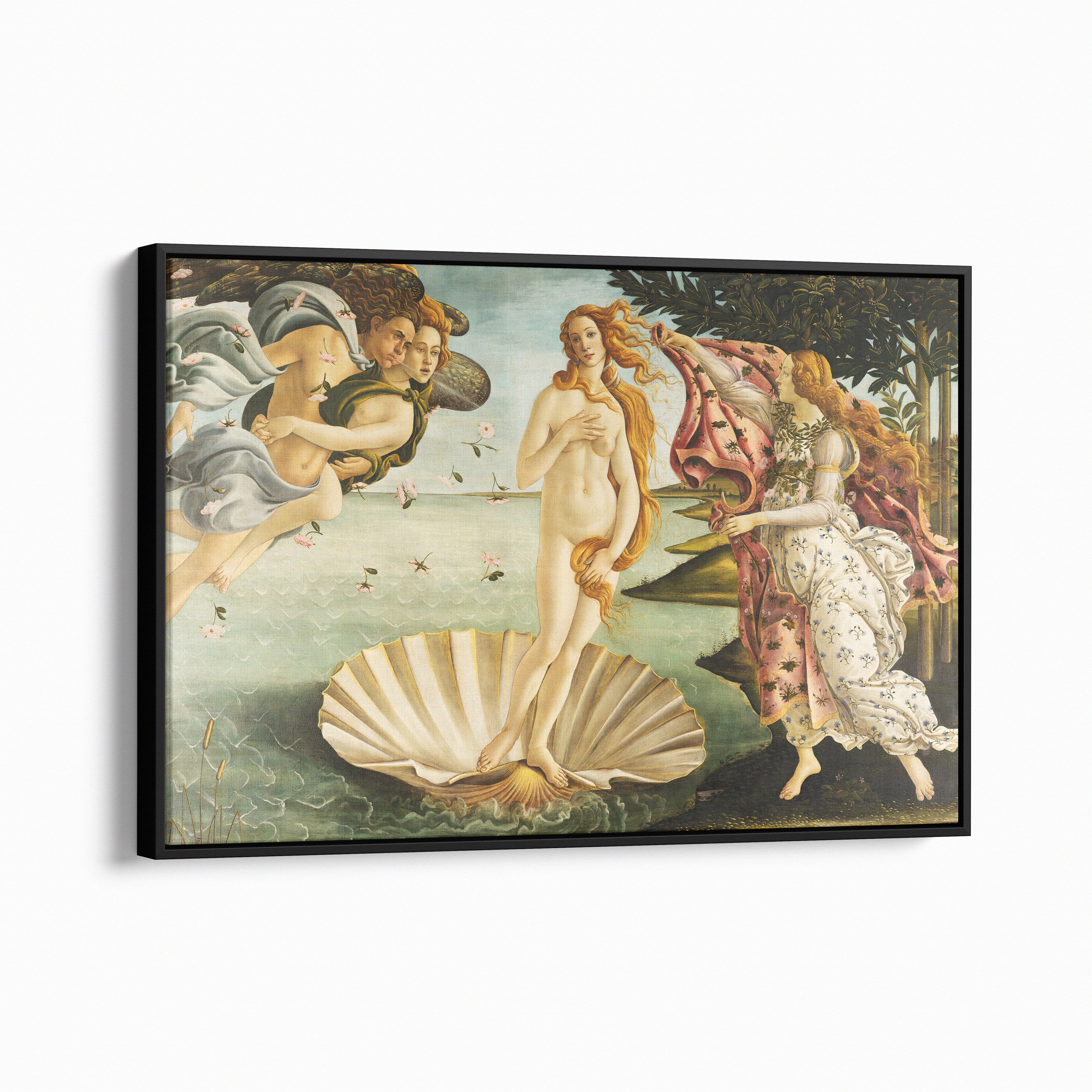 Sandro Botticelli authentic Canvas - Venus and Mars 1483 - Framed Canvas - Wall Art - Floating Frame Fine Art