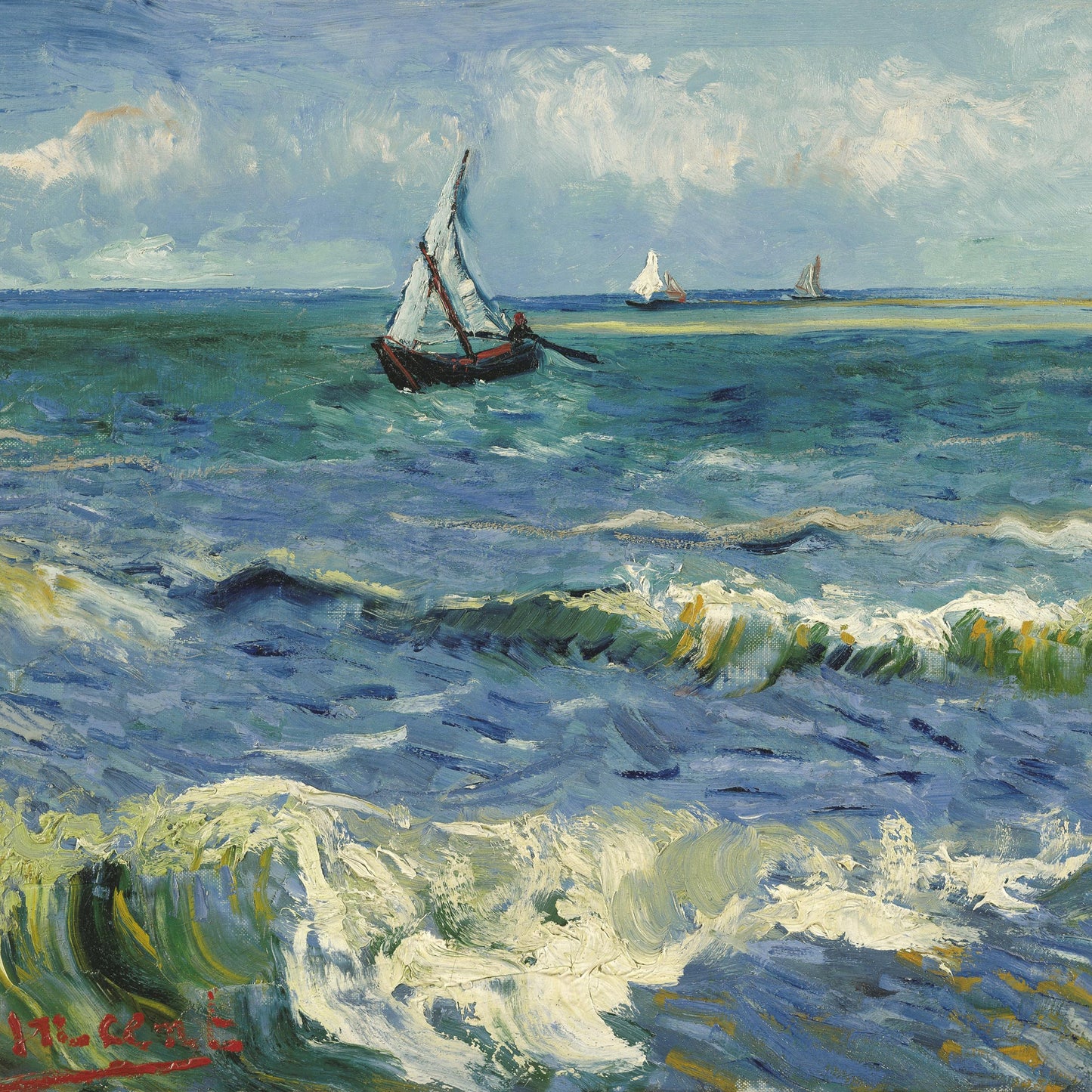 Seascape near Les Saintes-Maries-de-la-Mer | Vincent van Gogh | 1888