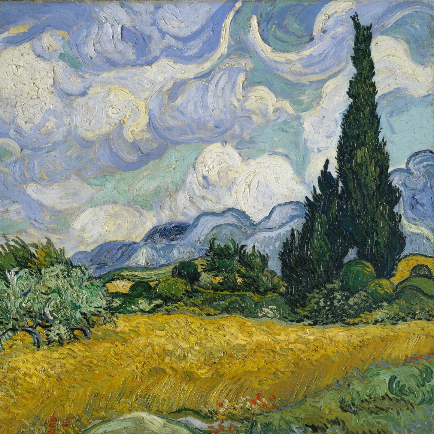 Wheat Field with Cypresses | Vincent van Gogh | 1889