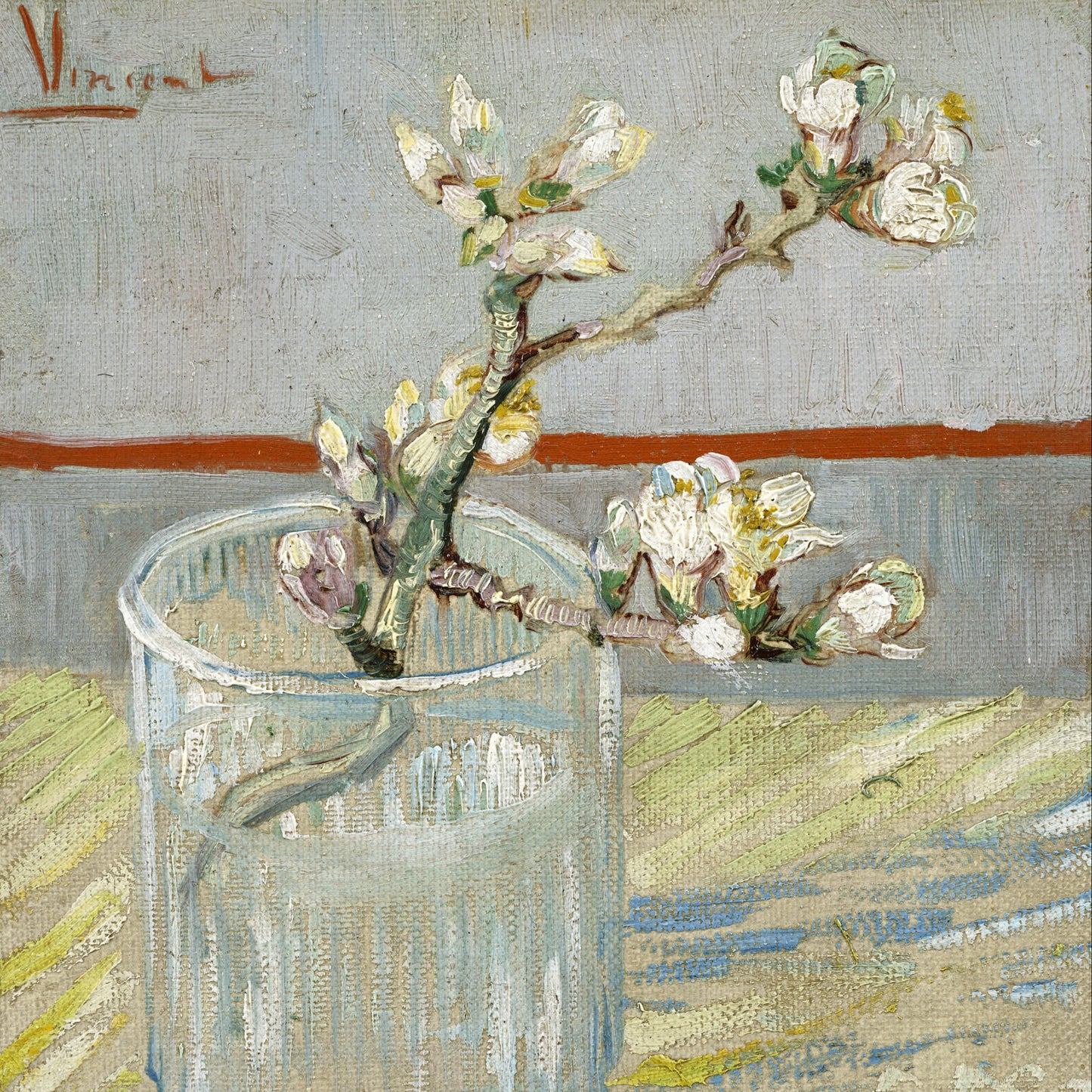 Sprig of Flooring Almond In A Glass | Vincent van Gogh | 1890