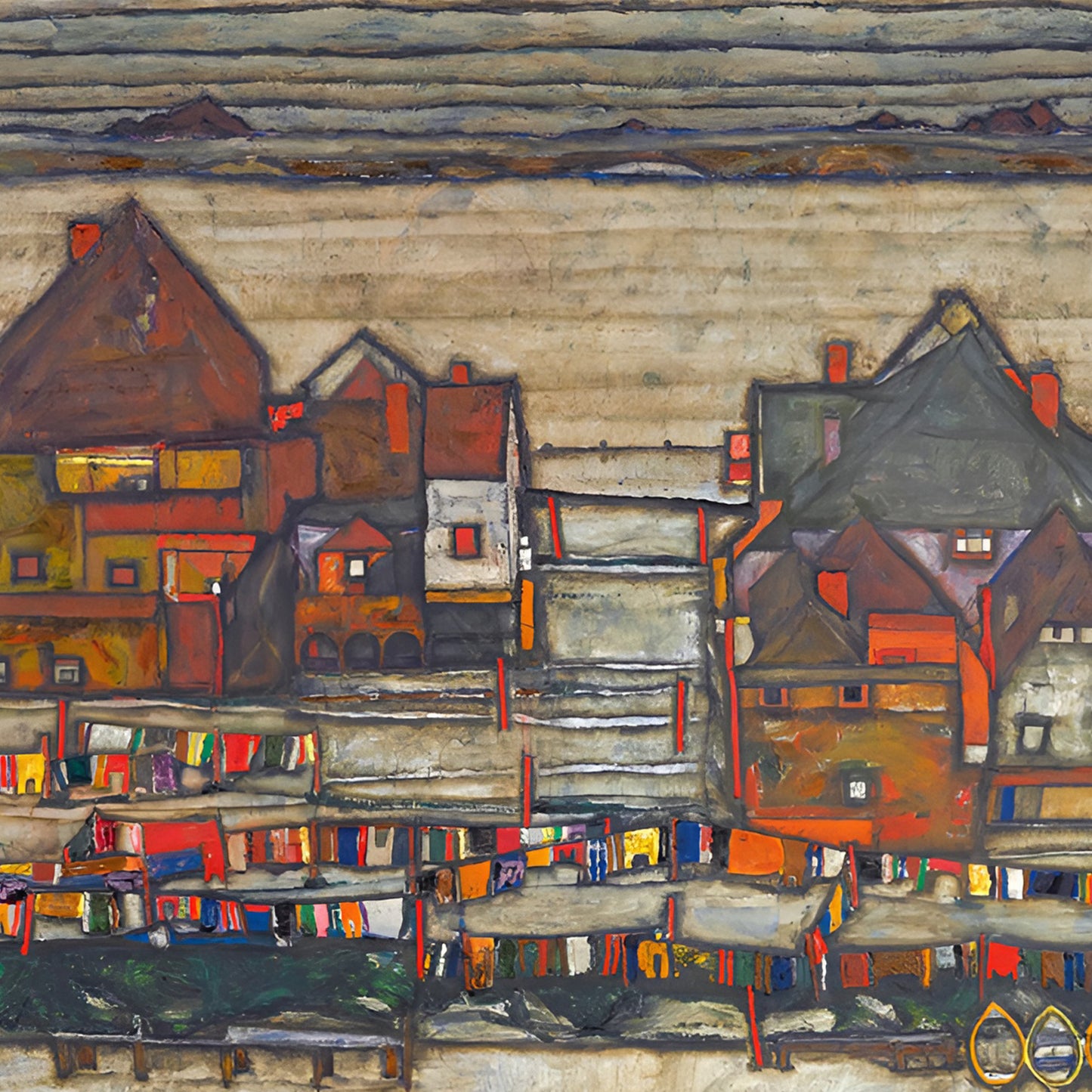 House With Lundry (Suburb II) | Egon Schiele | 1914