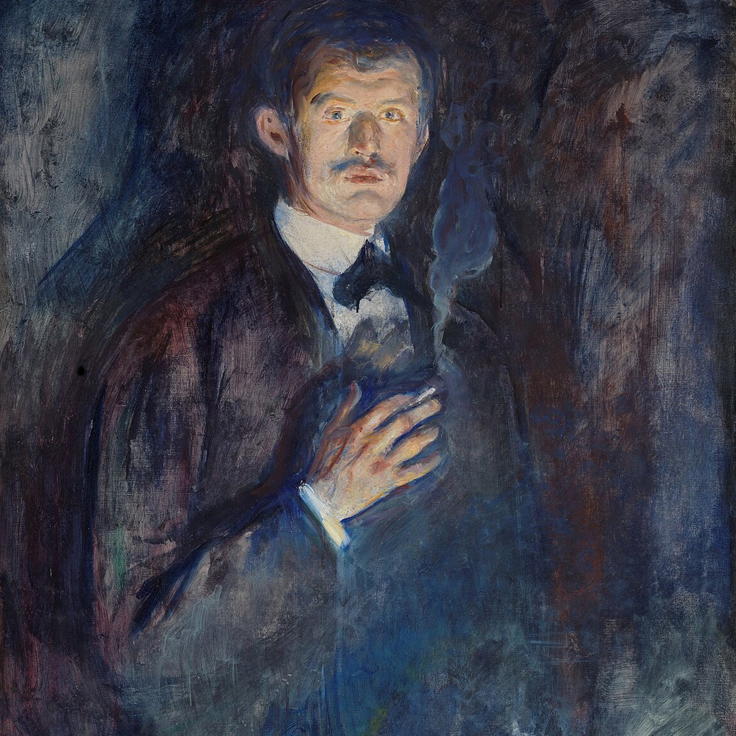 Self Portrait with Cigarette | Edvard Munch | 1895