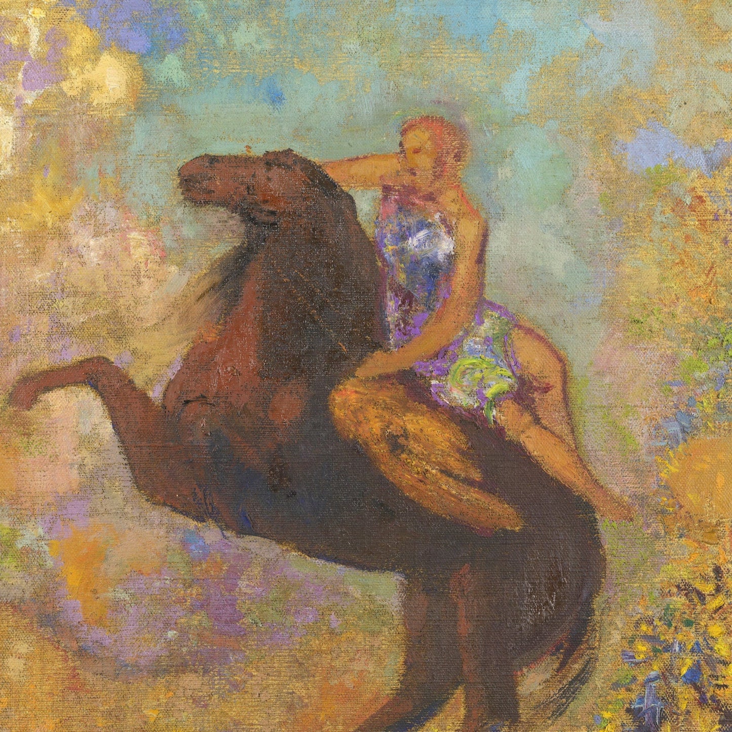 Muse on Pegasus | Odilon Redon | 1907-10