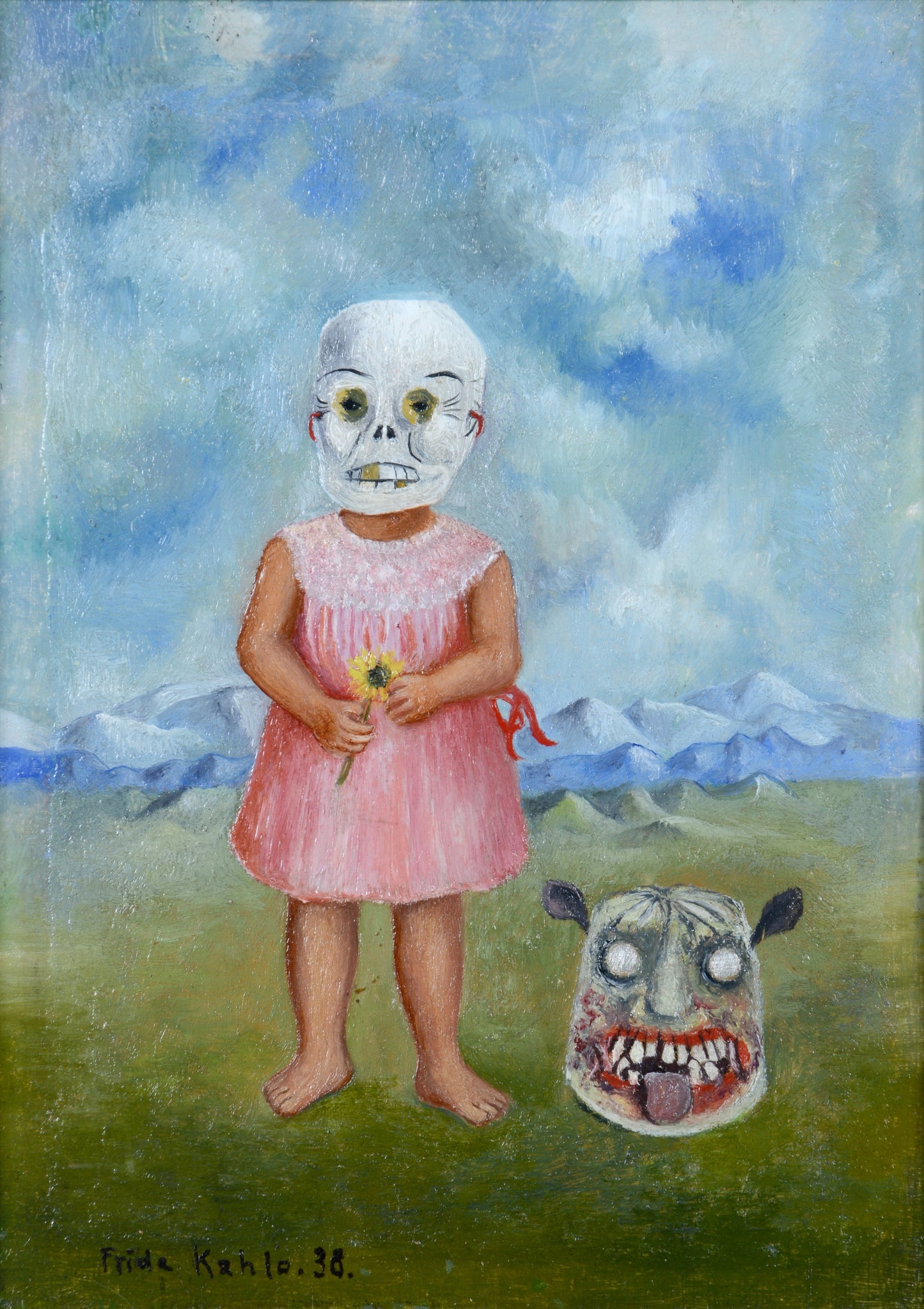 Girl With Death Mask | Frida Kahlo | 1938